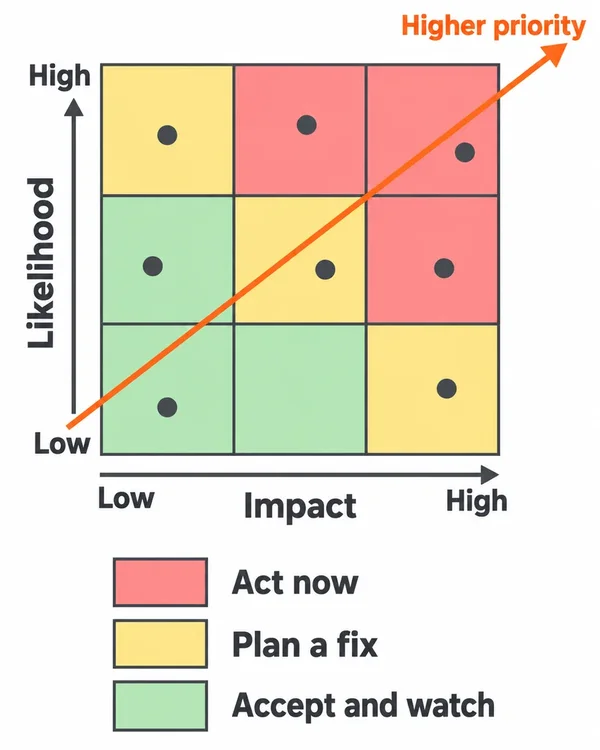 Risk heat map